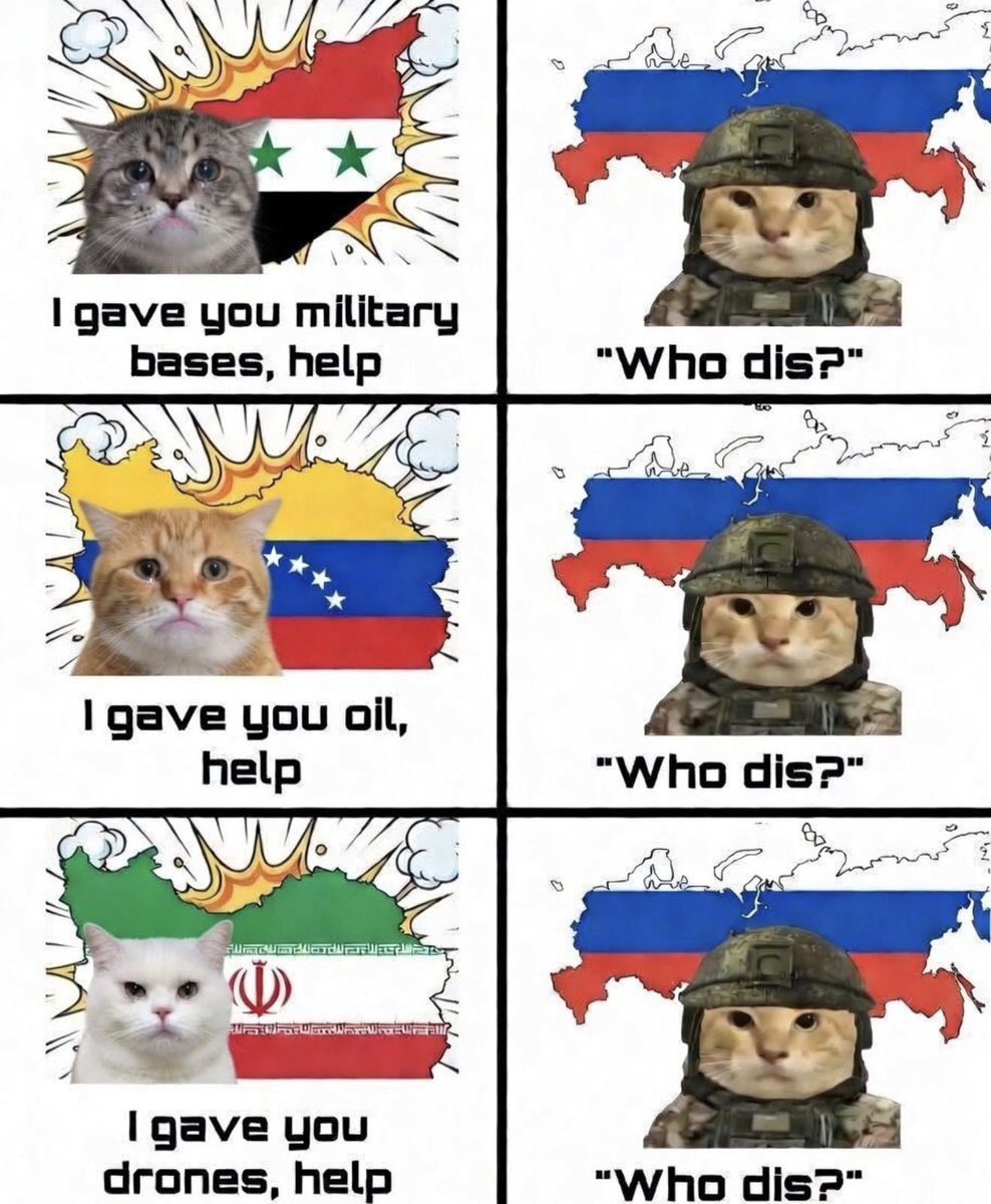 truthprojectX's tweet photo. russia is the worst ally to have 😂 https://t.co/k5dCe5QNXE