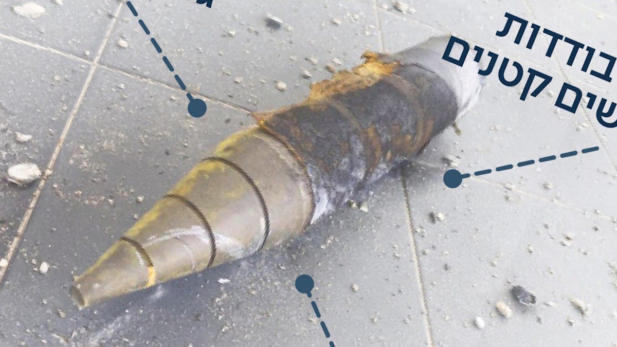 vacuumrolls's tweet photo. @Doha1389960 That looks way more like a ballistic or cruise missile warhead to me, the frontal shape doesn’t fit a bomb https://t.co/B0Ku4yly6k