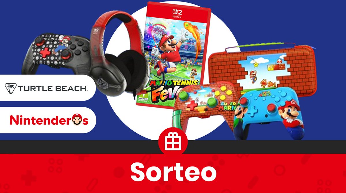¡Sorteamos 3 premios de Mario Tennis Fever, mandos, auriculares y más productos para Nintendo Switch 2 por el MAR10 DAY!

1⃣ Síguenos (<a href="/Nintenderos/">Nintenderos</a>) 
2⃣ RT aquí

¡Suerte! - nintenderos.com/nintendo-switc…