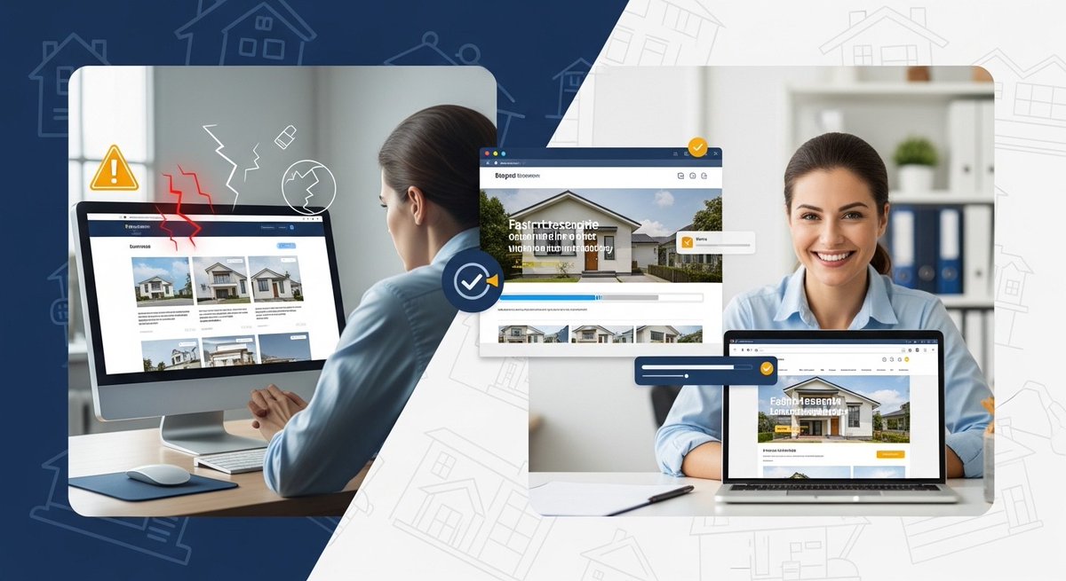 wprelieve's tweet photo. Slow real estate sites lose leads. 

Between broken MLS feeds and slow loading photos, your brokerage is missing out. 

WP Relieve offers unlimited website support, speed optimization, and quick fixes for one flat fee.

https://t.co/ipXWQH8qUs https://t.co/SNxVyM7Pyb