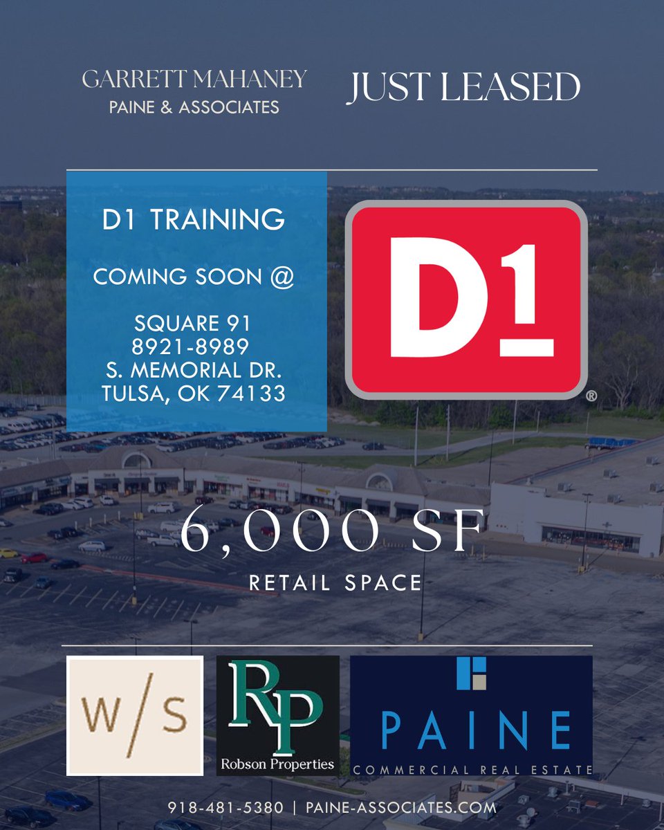 PaineAssociates's tweet photo. #JUSTLEASED! #Comingsoon to Square 91, @D1Sports  helps people of all ages reach their #goals modeled after D1 strength &amp; conditioning principles. Thank you @gmahaney, @RobsonProperties, @cait_shores Lindsey Warren at W/S Commercial in this 6,000SF #Retail Lease! https://t.co/OlzOHKQMUz