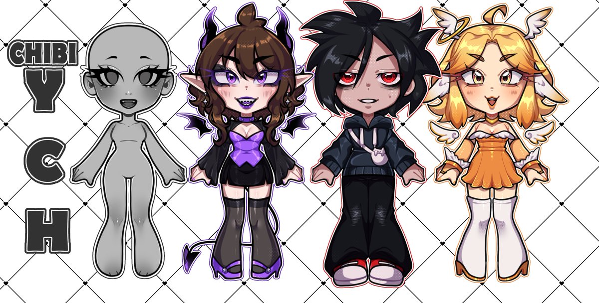 VendettaYaps's tweet photo. Just opened Chibi YCH commissions on VGen!! 
https://t.co/0rO2R5lkNs https://t.co/kfXVAvicTY