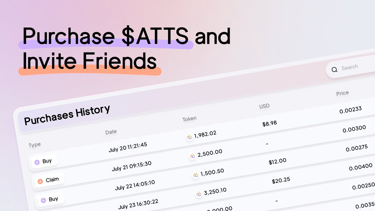 Stop leaving money on the table.

$ATTS referral engine is still live. We built it as a pure mathematical edge for both sides:

▫️ You bring volume -> Earn 10% paid instantly in USDT. 

▫️ Your network uses your code -> They secure a +5% $ATTS allocation bonus.

Instant