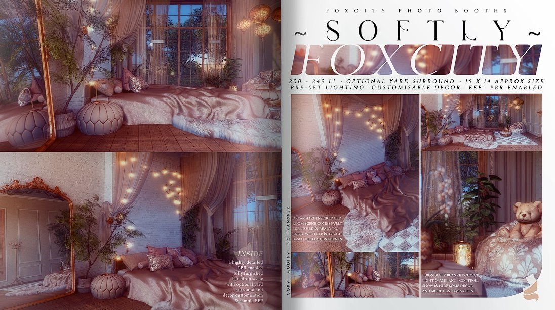 KawaiiFeedSL's tweet photo. FOXCITY Softly Photo Booth @ C88〡Taxi: https://t.co/260SkOPlf3 
#SecondLife #Foxcity #C88 #slevent #slcontent #KawaiiFeed https://t.co/pfzBo1Yer9