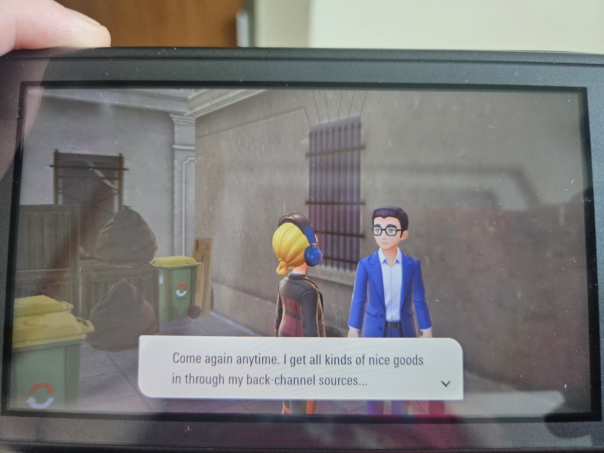Lol was playing Pokémon ZA and found this shady guy soliciting kids lol I was hoping it was drugs Damn lol