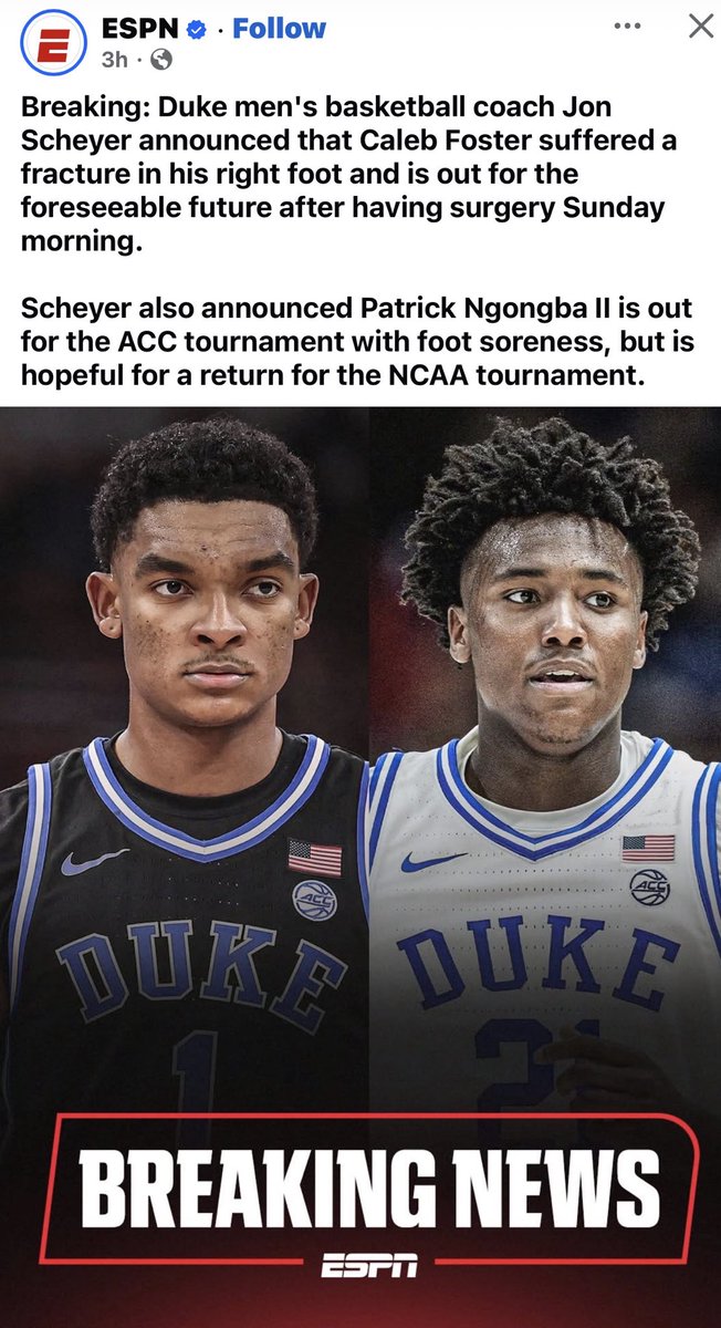 So you’re saying there’s a chance, surging Noles would face Duke next game if they beat Cal.