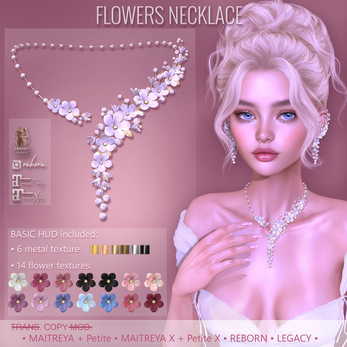 KawaiiFeedSL's tweet photo. AvaWay: Flowers Necklace @ C88〡Taxi: https://t.co/260SkOPlf3
#SecondLife #AvaWay #C88 #slevent #slcontent #KawaiiFeed https://t.co/OItL4FnqUj