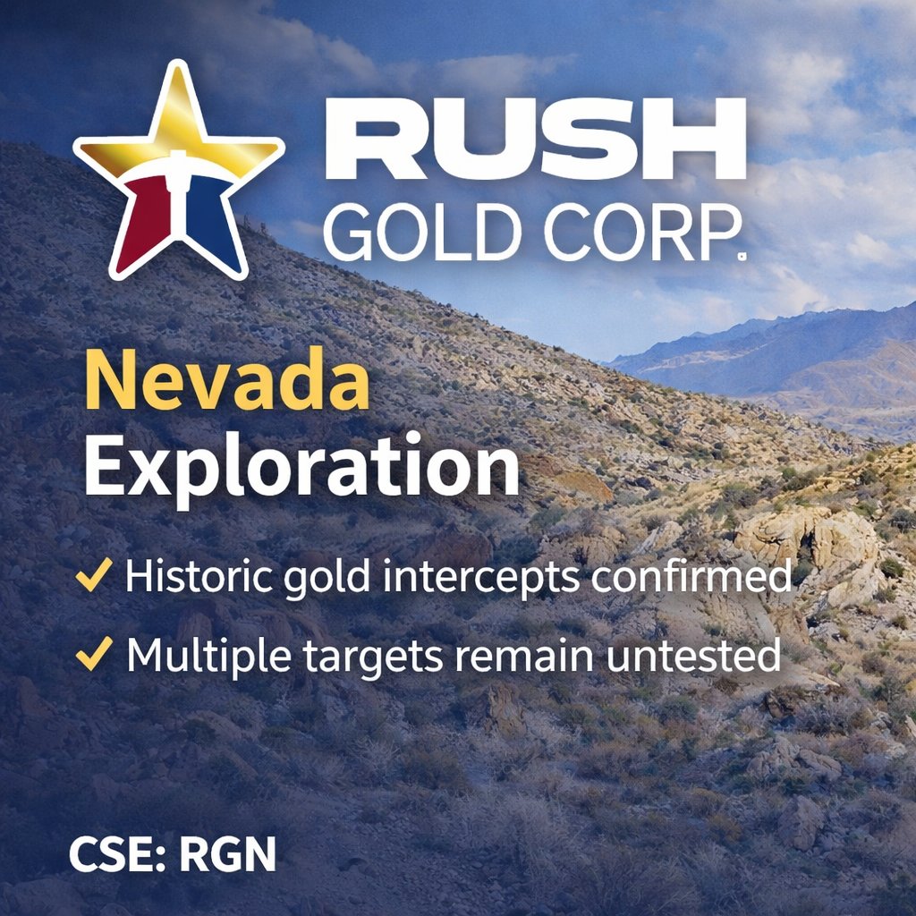 #GOLD!

Rush Gold Corp. $RGN
✔ Newly listed
✔ Tight structure
✔ Market cap under ~$2M
✔ Advancing the Skylight Gold Project in Nevada

👉 rushgoldcorp.com

#MiningStocks #GoldStocks
