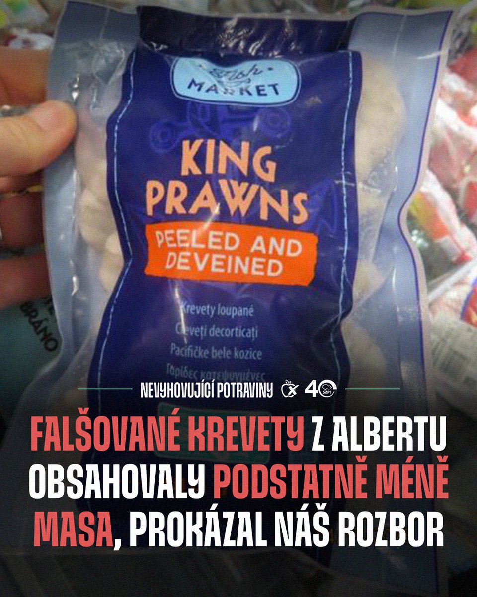 NaPranyri's tweet photo. 🦐 Krevety z Albertu byly falšované výrazně sníženým obsahem masa, zjistila Potravinářská inspekce (#SZPI)
➡ Více informací + kompletní fotodokumentace:
https://t.co/wmBPTXWHIz
#napranyri #potraviny #albert #krevety https://t.co/AaysFsSbqU