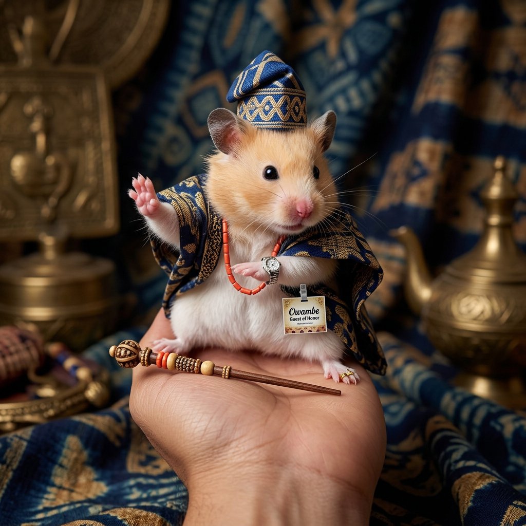 daragoodluck's tweet photo. @Benhamsol Hamster in Yoruba attire at a function π
π
$benham
#benham
#bagworkcontest https://t.co/mNHs8XR24l