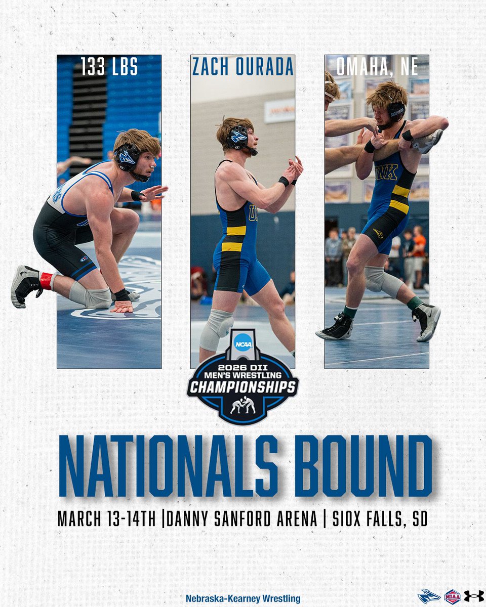 loperwrestling's tweet photo. The stage is set. The work is done.
Now it’s time for the biggest weekend of the year.

UNK Wrestling heads to the NCAA DII National Championships this Friday and Saturday.

Let’s pack the stands and show out for the Lopers.
See you there. 🤘 https://t.co/w6kuSLSDVl