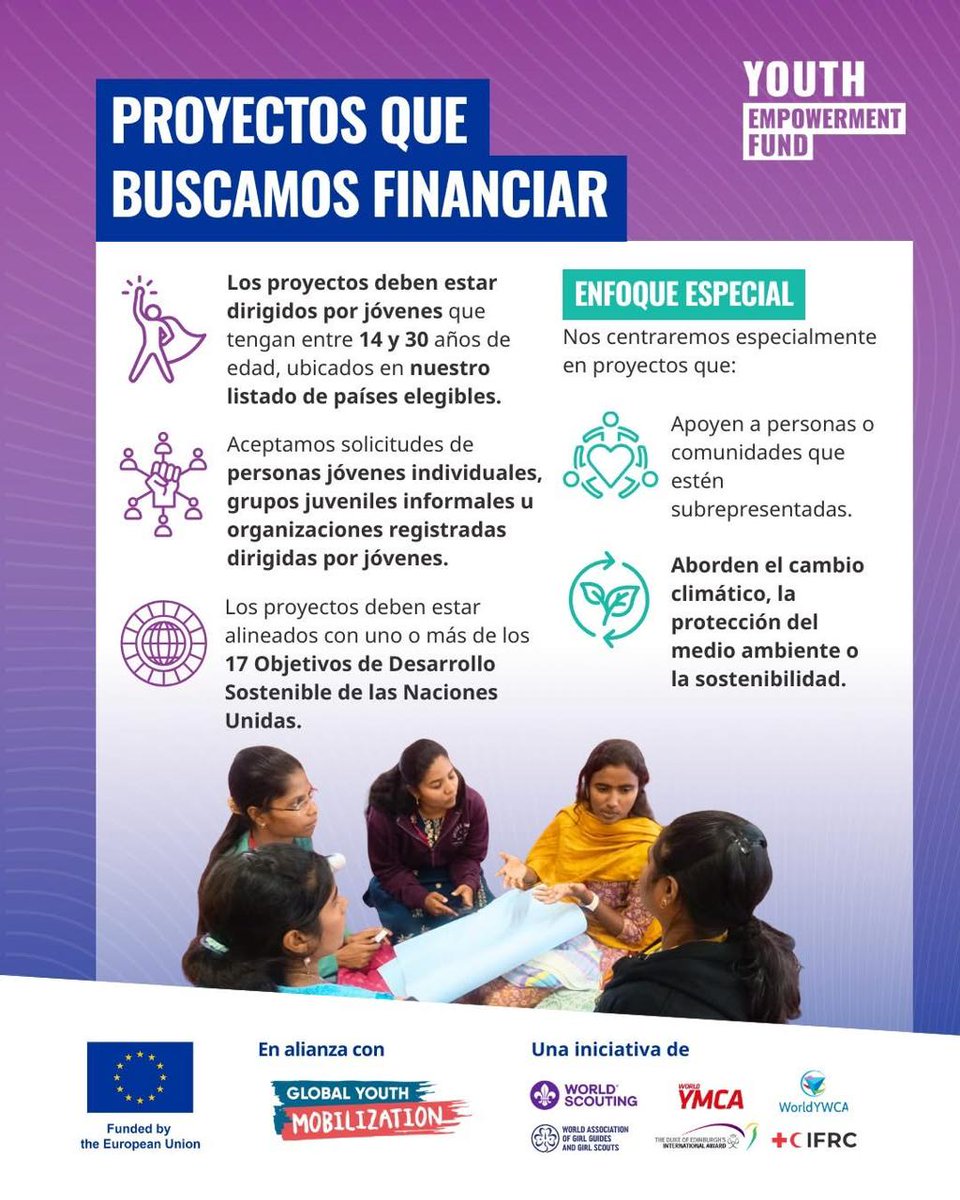 UEenHonduras's tweet photo. La #juventud tiene el poder de transformar el mundo. 🌍

📢La convocatoria del  Youth Empowerment Fund  está abierta para apoyar proyectos liderados por #jóvenes que generen un impacto real en sus comunidades. 

🗓 Fecha límite: 31 de marzo de 2026
🔗https://t.co/xX6U6nPNIy https://t.co/7LPYjUu6mT