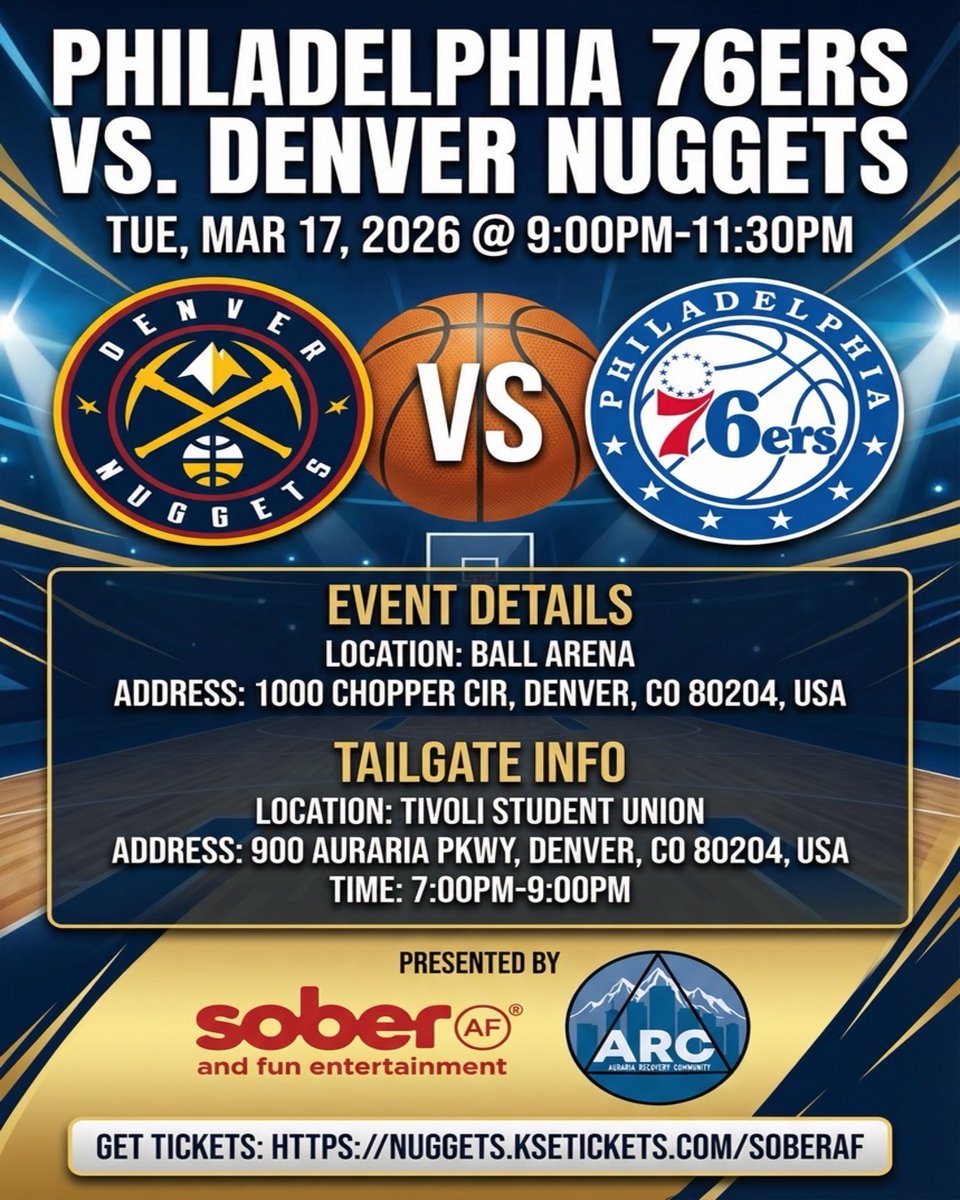 Feeling lucky? 🍀 Spend your St. Patrick’s Day with the Sober AF crew and the Auraria Recovery Community for a massive showdown at Ball Arena!