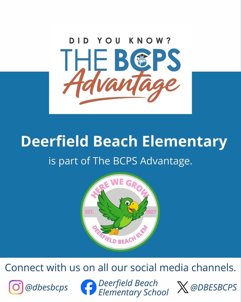 DBESBCPS's tweet photo. Deerfield Beach Elementary is part of the BCPS advantage, our commitment to educating our students to reach their highest potential and succeed in tomorrow's world. That's the BCPS advantage in action! @browardschools @BCPSNorthRegion https://t.co/hxSzmYyuEz
