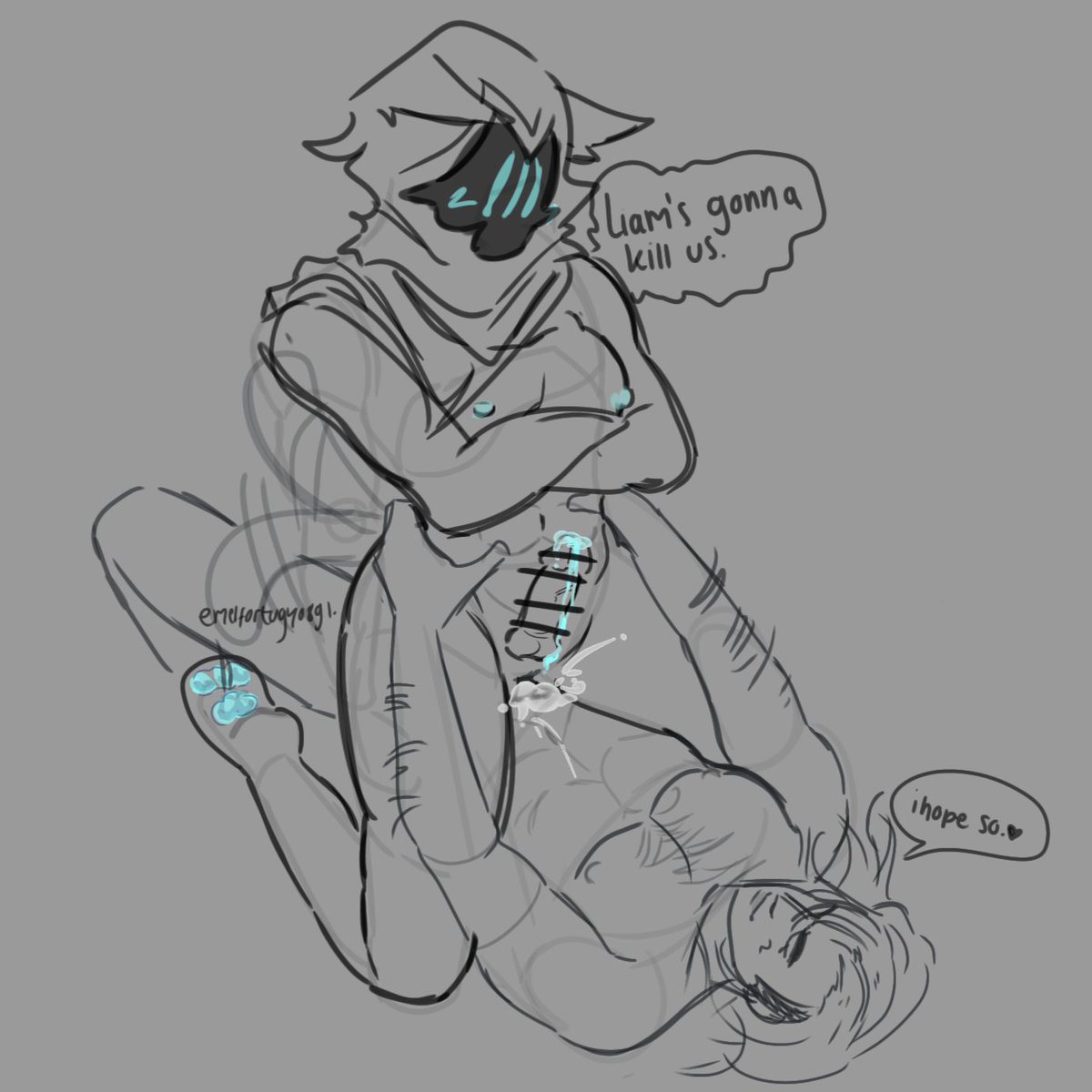 Cyrusrots's tweet photo. First time posting, kinda nervous.... 
Very late night sketch it's like one in the morning, genuinely have no idea how bodies work, u can tell i gave up on sova's part</3. Thanks to theposearchives for the reference lololol
#valorant #shadowowl #omenxsova https://t.co/wvxmK3v9tR