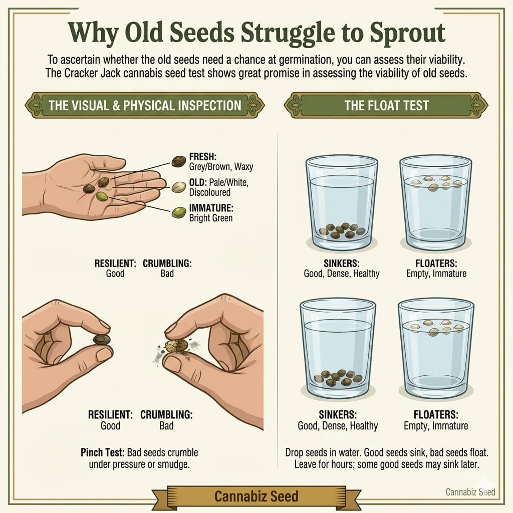Revive old cannabis seeds that won't sprout! Tips: H2O2 soak, scarification, paper towel method, GA3 boost + ideal temps. Don't give up on those vintage beans! 🌱 

Read: cannabizseed.com/how-to-germina…

#GrowYourOwn #CannabisSeeds #CannabisCommunity #Weedstagram #Cannabisculture