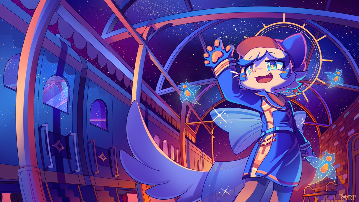 Illustration I did for Yon's newest music video!
I did the background and the rendering, and Yon drew Clione's lineart :D 🐟🚃🪽