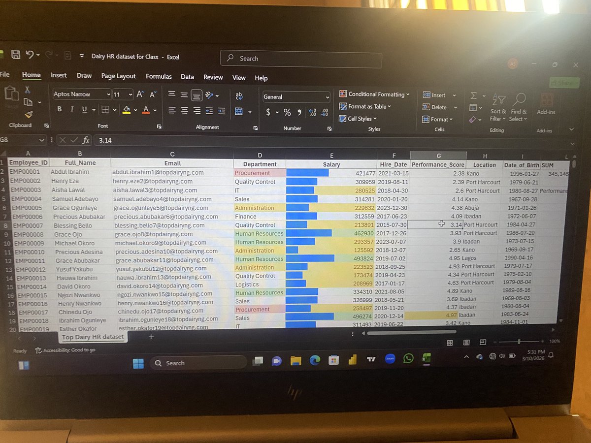 SlimTallboi's tweet photo. Just finished practicing Power Query and Conditional Formatting in Excel!!!
And honestly? Power Query is easier than it looks
Transforming data feels so satisfying!
#Dataanalytic #LearningInPublic
#ConsistencyWins #BuildInPublic https://t.co/3FC1xH1IIc