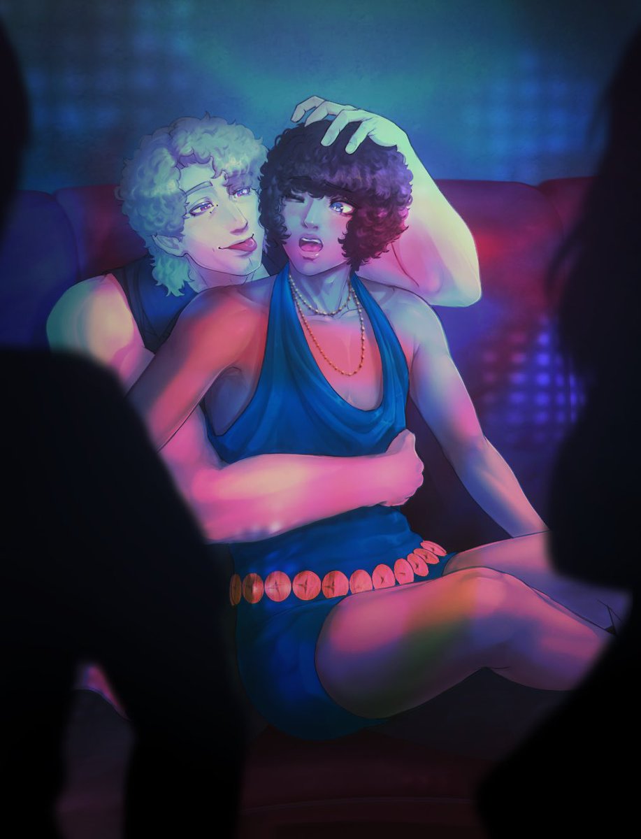 🍸 Liquid Courage 🍸

After a few drinks Harrison couldn’t help but show a little more pda with Pasha. He just couldn’t help himself 🫣

#art #night #colors