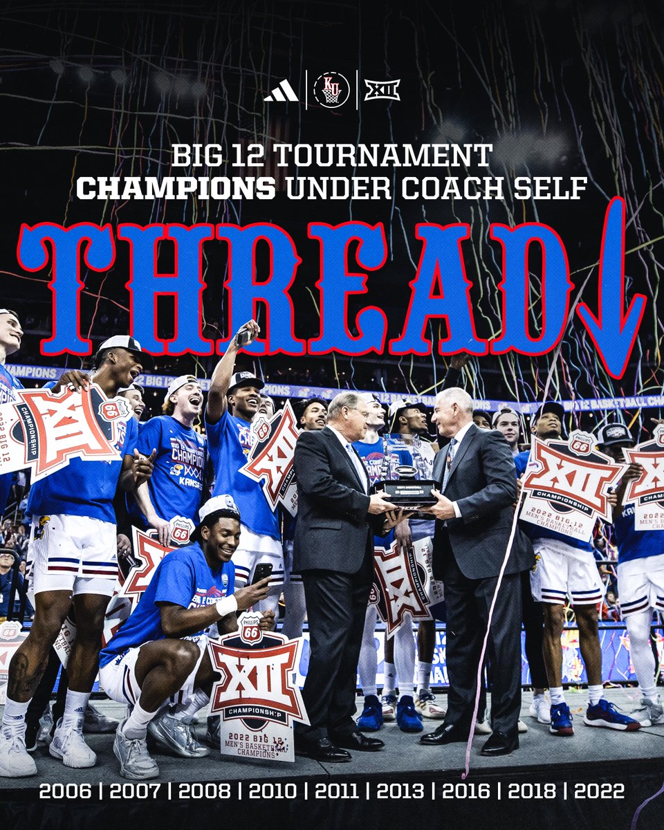Big 12 Tournament titles in the Coach Self era 🔥⬇️