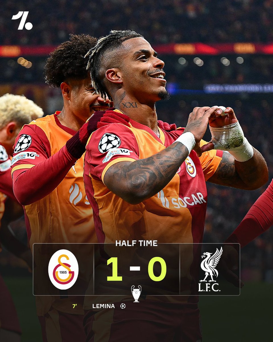 wagerloom's tweet photo. OneFootball: Galatasaray lead Liverpool FC after an exciting first-half of action in Istanbul 🔥 https://t.co/LmUlFNEE7G