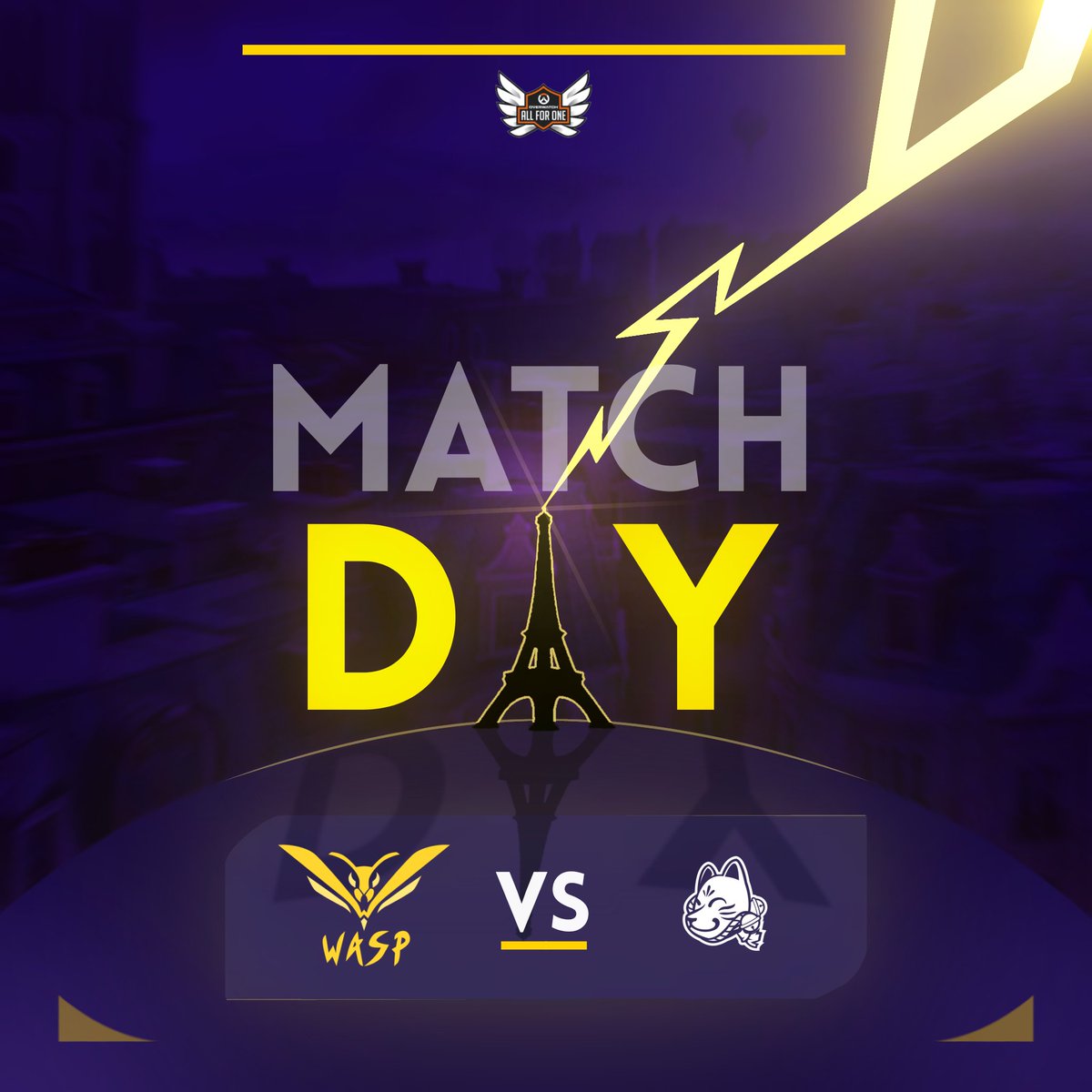 Notre dernier match pour ce stage <a href="/PlayAllForOneFR/">Overwatch AllForOne France</a> 💥

Nos guêpes 🐝 affronteront les <a href="/FrostTails/">Frost Tails ⭐️</a> à 21h ⚔️

📺 : twitch.tv/overwatchallfo…

#GOWASP #OAFO2026