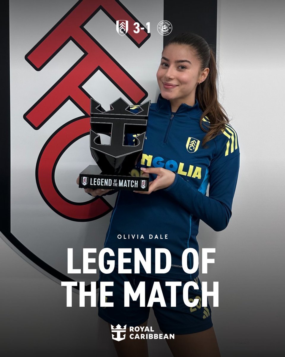 A strong shift at the back, capped off with an assist. 💫

Your <a href="/RoyalCaribbean/">Royal Caribbean</a> Legend of the Match in our win over Chatham Town is Olivia Dale!