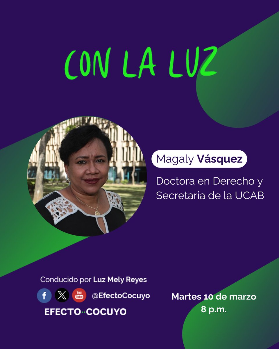 EfectoCocuyo's tweet image. ¡Atención! 📢 Este #10Mar, @LuzMelyReyes hablará con Magaly Vásquez sobre su postulación como Fiscal General de la República, en #ConLaLuz

⏰ Acompáñanos a las 8:00 pm por #Periscope #FacebookLive y en #Youtube.