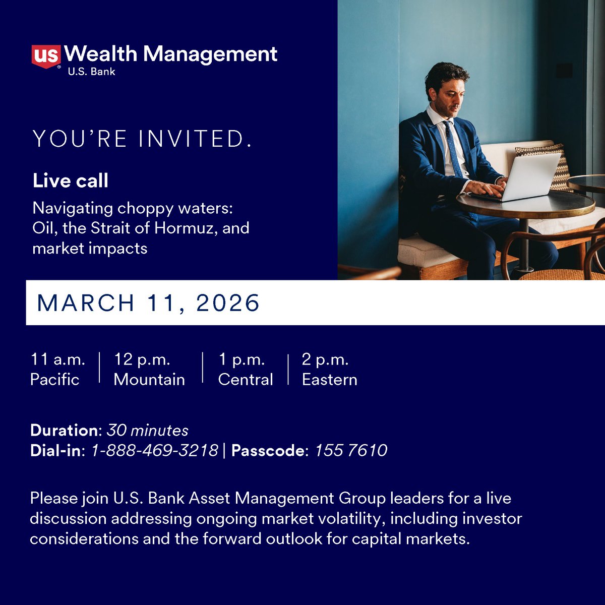 daynatachikawa's tweet image. Please join U.S. Bank Asset Management Group leaders for a live discussion addressing ongoing market volatility, including investor considerations and the forward outlook for capital markets. #USBA