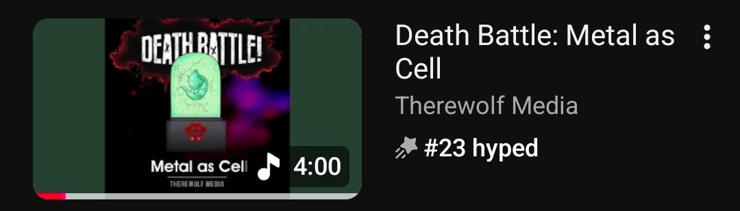 AEthan48's tweet image. Well, I knew this track was pretty cool and all (especially storytelling-wise), but hot DAMN, it's on YouTube's Hype page?!

@DEATHBATTLE #DEATHBATTLE #DeathBattleCast @TherewolfMedia