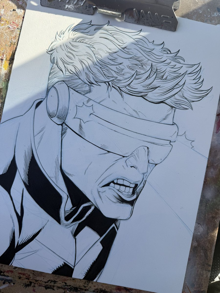 drew_moss's tweet image. #cyclops #wip #drawingincars. Pretty warm today. On these days I regret getting here so early.  Have a good day!