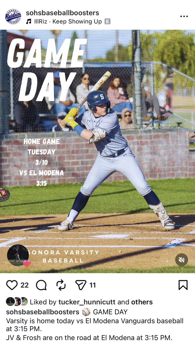 TuckerHunnicutt's tweet photo. Game today at home 
Watch it on IPostsports
3:00 at Sonora High School https://t.co/S2i48aetwa