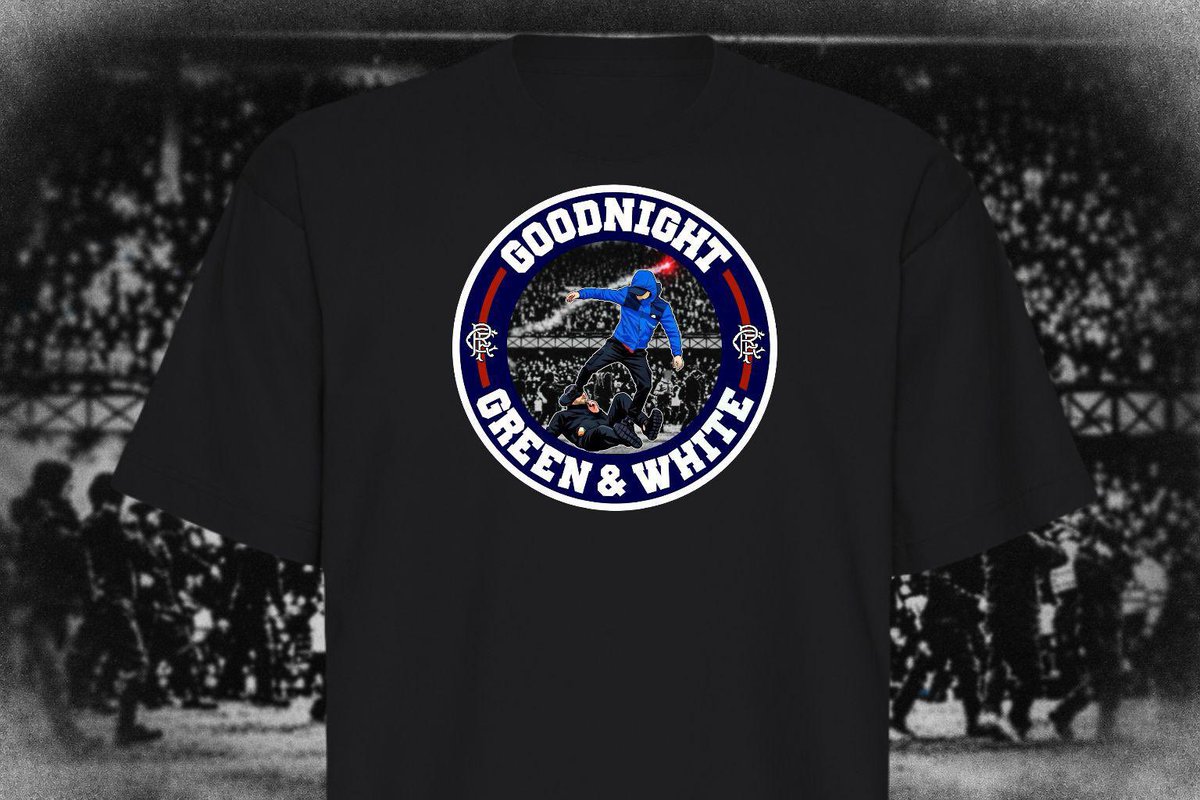 Our latest T-shirt is now available for pre-order on our website. All profits will go towards supporting Rangers fans who may face legal proceedings following the incidents at the recent derby.