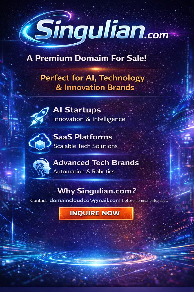 1stDomainMaster's tweet photo. https://t.co/rzo3F7uDgu — A bold premium brand for AI, deep tech, and next-generation innovation, perfect for startups, AI companies, biotech ventures, or innovative tech brands. Short, memorable, and easy to pronounce. Own it Now! Click the link: https://t.co/pyB5E59Rfz https://t.co/2s3D8gSLkZ