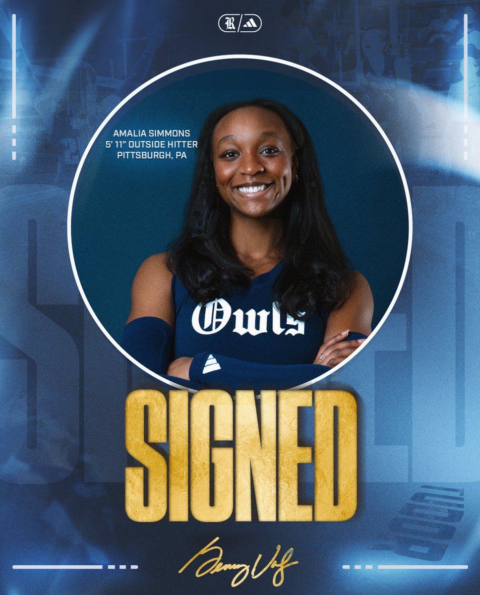 RiceVolleyball's tweet photo. Welcome to South Main, Amalia Simmons 💙

#GoOwls 👐 https://t.co/UGWR0lCq5y