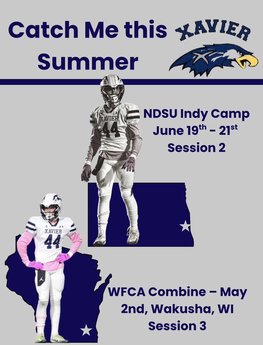 c_tylinski's tweet photo. Catch me this summer 👀
WFCA Combine – May 2
NDSU Indy Camp – June 19–21
Excited to compete and improve.
#RecruitMe #LB https://t.co/iyMUFar76Z
