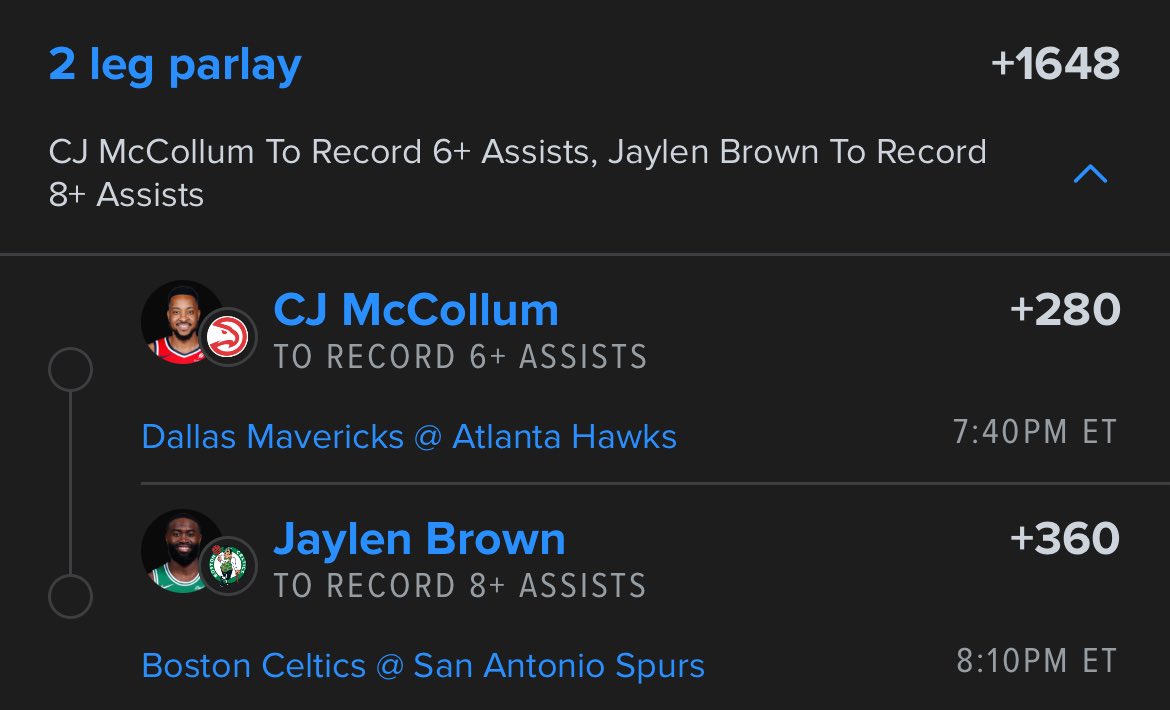 RJdaGawd's tweet photo. NBA assist parlay 🔒

@Playbook https://t.co/mBglGX50zn