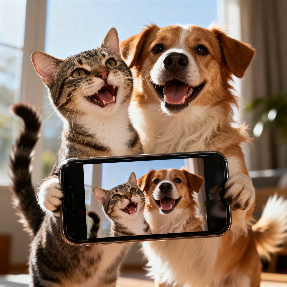 mmrjung's tweet image. MAYA AI의 지니젠을 이용해서 AI 이미지를 만들어봤어요 !
이미지 생성도 진짜 빠르고 여러 스타일이 있기때문에 제가 원하는대로 만들 수 있어 좋았어요. 그리고 꽤 퀄리티도 좋아요 🙂

저의 프롬프트 : 고양이와 강아지가 어깨동무하고있고 활짝 웃으며 셀카찍는 모습

@AI_MAYAX 

#MAYAAI