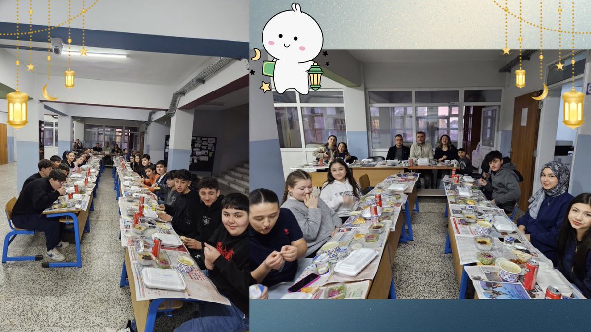 Maarifin Kalbinde Ramazan 🌙
8.sınıf öğrencilerimizle iftar programında bir araya gelerek Ramazan ayının paylaşma ve dayanışma ruhunu birlikte yaşadık. 🤲✨ <a href="/cevatcevik67/">Cevat Çevik</a> <a href="/Ersan1071/">ErsanAtlıhan</a>