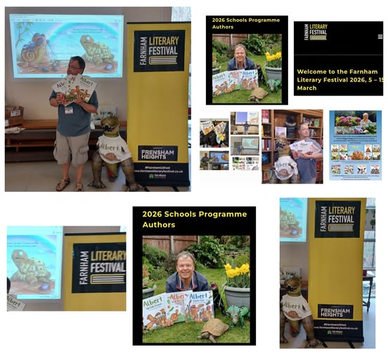 IanBrownTV's tweet image. Action shots just in of our fab morning at #Rowledge #PrimarySchool, Rowledge working with Blue Bear #Bookshop for #Farnham #LiteraryFestival sharing #ALBERTthetortoise &amp;amp; Hugg 'n' Bugg #picturebooks #storytime. Supersize thanks to everyone involved. Alberttortoise.com