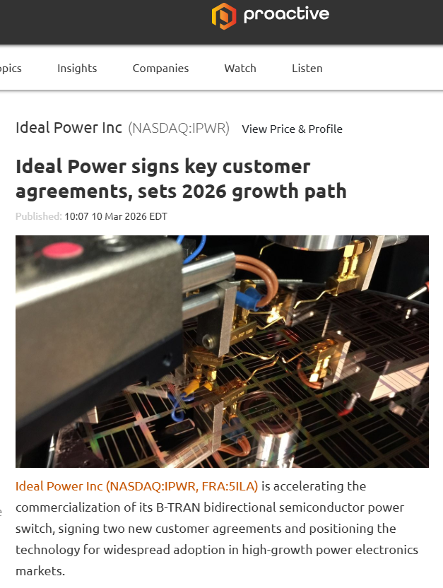 Ideal Power tweet media