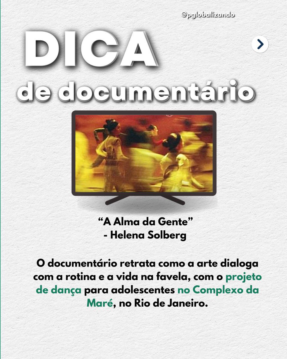 pglobalizando's tweet image. ✨🌎 Hoje é dia de #DicaDaEquipe 📚🎥

E aí, gostou das dicas desta semana? Já conhecia algumas dessas dicas? Conta pra gente nos comentários! ⤵️😊

#programaglobalizando #dicas #documentario #livro