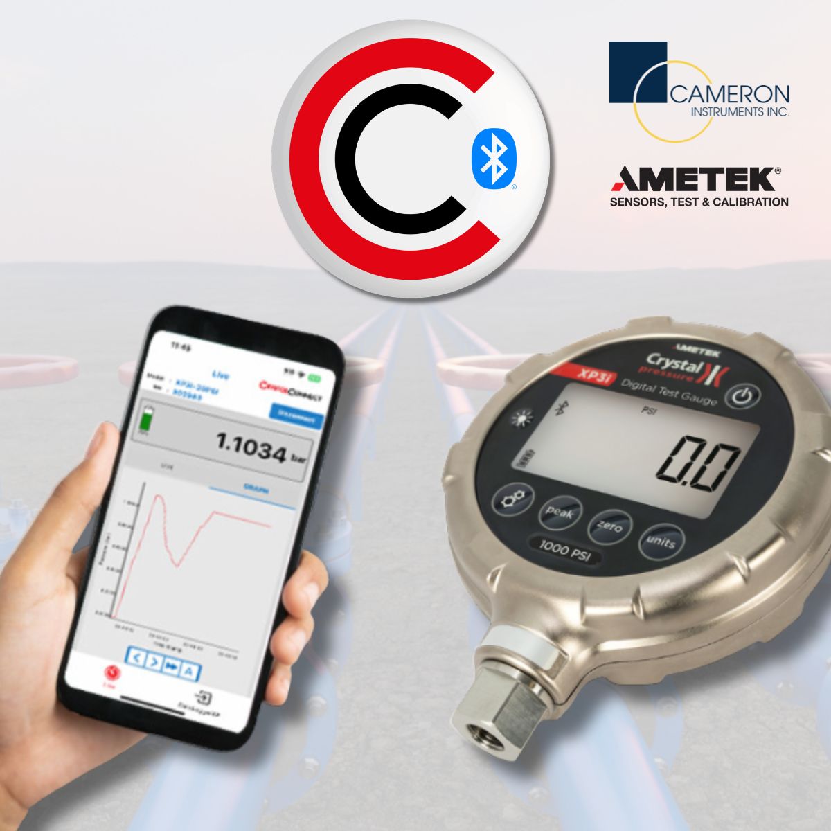 AMETEC STC is excited to introduce several upgrades to their CrystalConnect mobile app...

Learn more: cameroninstruments.com/product/crysta…

#Ametek #CrystalPressure #CrystalConnect #Bluetooth