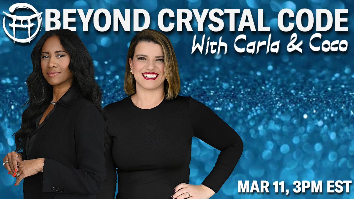 Coco_Pierre_'s tweet photo. 💎 BEYOND CRYSTAL CODE with CARLA & COCO
📡 LIVE AT 3 PM EST
🔴VIDEO: https://t.co/wFWtuXUBep
🙏RETWEET 🙏
#BeyondCrystalCode #EnergyWork #Manifestation #VibrationalEnergy #SpiritualGrowth
@MorigeauJanine @clif_high @RealistNews @TheOfficial_FFG
@CryptoNana4LTC @lisamightydavis @ConspiracyWATCH
@beaver_naughty @AscOrgonites @Coco_Pierre_ @maxlamad__
@sarah_westall @silverguru22 @SGTreport @lisamightydavis @AstroAstrid111
@Beyond_Mystic @ShannonLoizou