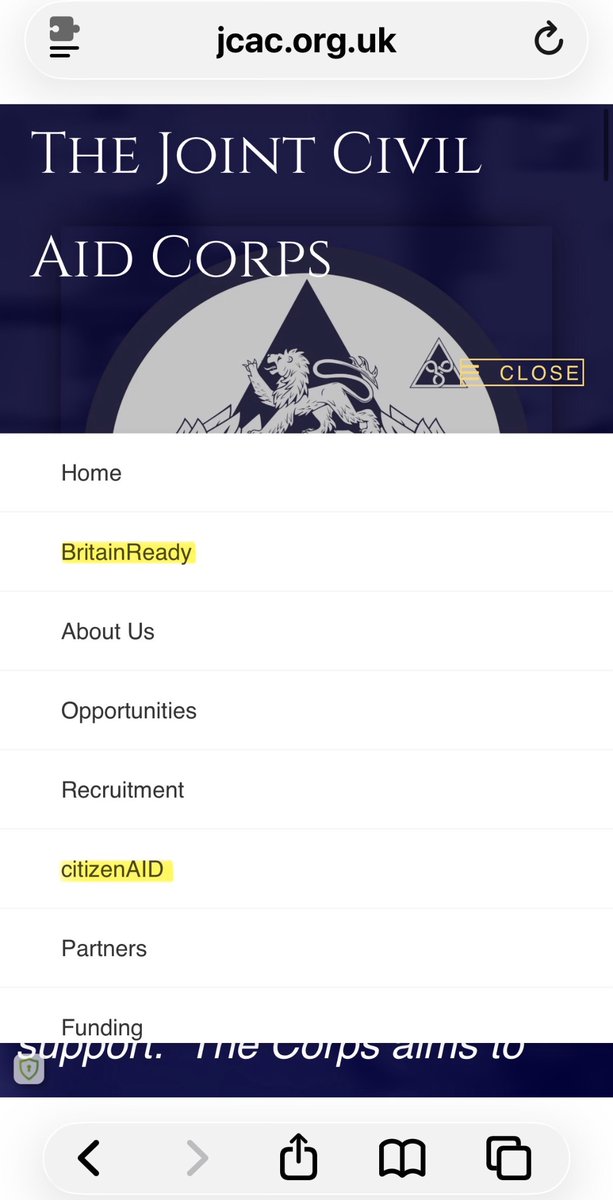 Joint Civil Aid Corps - National Civil Defence tweet media