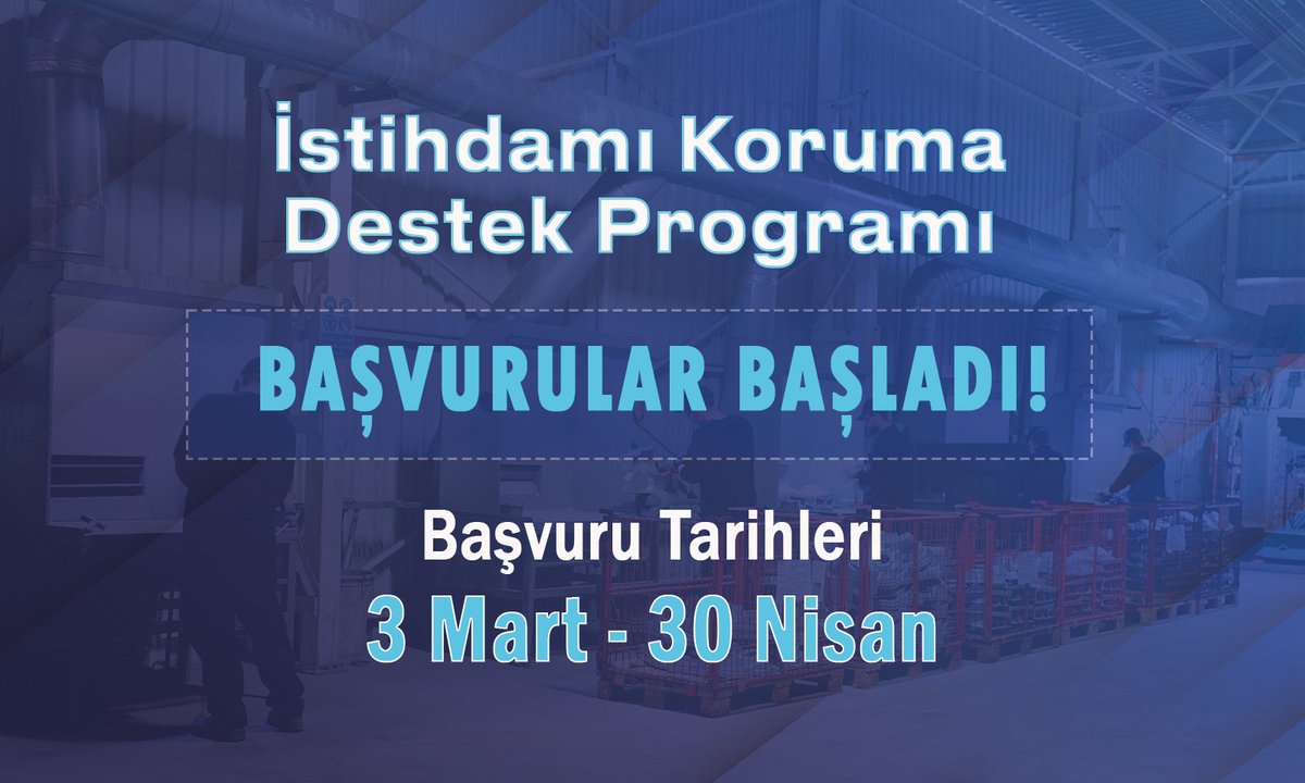 kazdagli_17's tweet photo. #İmalat sanayi üretim gücünü korumaya, finansman kapasitesini artırmaya ve istihdamı desteklemeye yönelik #Kosgeb Desteği Başvuruları Başladı.
Detaylı bilgi ve diğer #girişimcilik fırsatları #brolyz de paylaşılmaktadır.
#devletdestek #kobi #istihdam
👇
https://t.co/bkSLmEfPQR https://t.co/8sZWgeJnjf