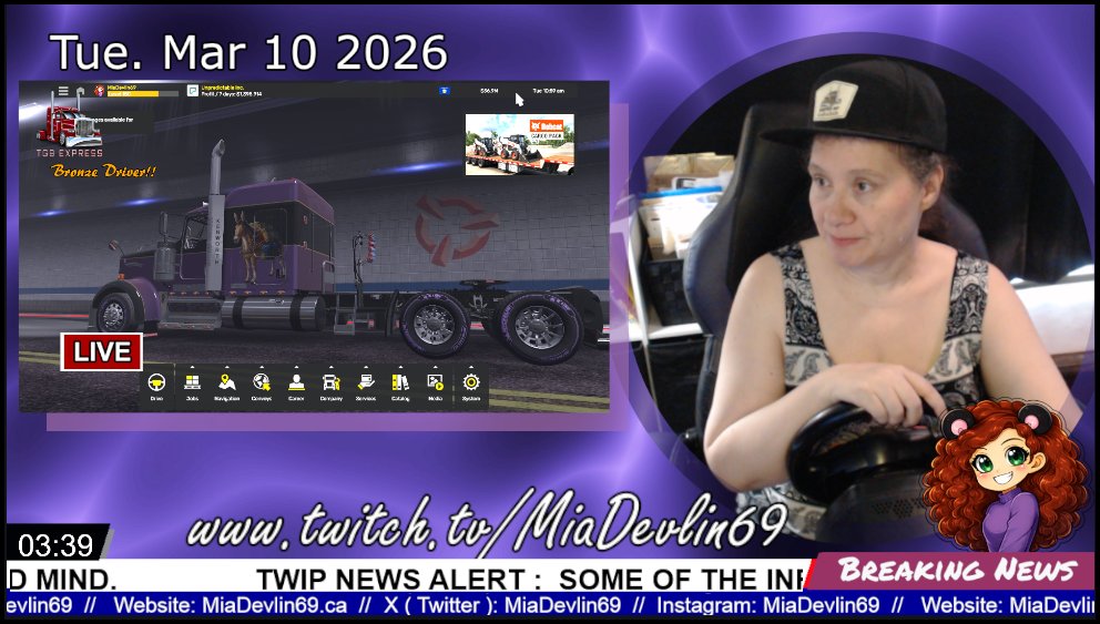MiaDevlin69 is now Live playing #AmericanTruckSimulator

I will do my deliveries in the time given. [CC] 

#twitch #twitchstreamer #streamer #twitchaffiliate #CC
#gamergirl #twitchgirls #torontosteamer #CanadianStreamer

twitch.tv/MiaDevlin69