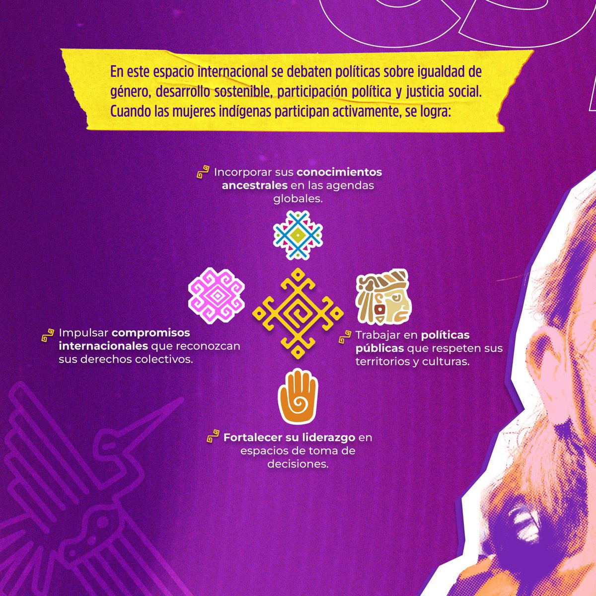 filac_'s tweet photo. CSW70: una oportunidad clave para las mujeres indígenas.

La Comisión de la Condición Jurídica y Social de la Mujer - CSW70, representa un espacio global fundamental para que las voces de las mujeres, especialmente las mujeres indígenas, influyan en las decisiones que afectan sus vidas, territorios y derechos.

Las mujeres indígenas no solo enfrentan desigualdades de género; también viven discriminación estructural, racismo y exclusión histórica. 

Por eso, su participación en la CSW70 es crucial para visibilizar sus realidades y proponer soluciones desde sus propios conocimientos y liderazgos.

En este espacio internacional se debaten políticas sobre igualdad de género, desarrollo sostenible, participación política y justicia social. Cuando las mujeres indígenas participan activamente, se logra:

• Incorporar sus conocimientos ancestrales en las agendas globales.

• Trabajar en políticas públicas que respeten sus territorios y culturas.

• Fortalecer su liderazgo en espacios de toma de decisiones.

• Impulsar compromisos internacionales que reconozcan sus derechos colectivos.

La CSW70 no es solo una reunión diplomática: es una plataforma de incidencia política donde las mujeres indígenas pueden articular demandas, construir alianzas globales y pedir a los Estados acciones concretas.
