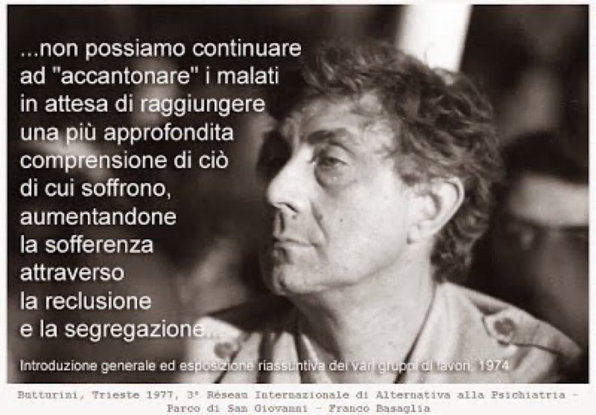 amatorosalia1's tweet image. #ricordiamodomani #11marzo 1924 nacque a Venezia  lo psichiatra #FrancoBasaglia. A lui si deve la L. 180 del 1978 che impose la chiusura dei manicomi e regolamentò il trattamento sanitario obbligatorio, istituendo servizi di igiene mentale pubblici.
