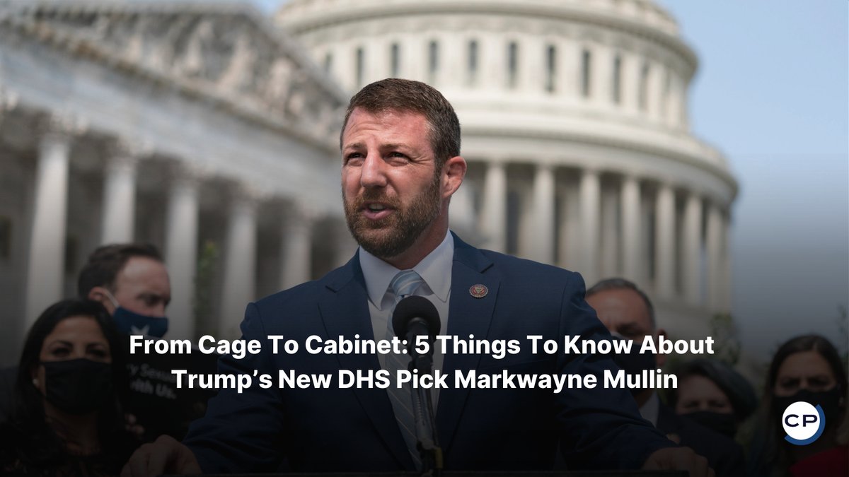 ChristianPost's tweet image. Ex–MMA fighter Sen. Markwayne Mullin is Trump’s pick to replace Kristi Noem at DHS. Here are five things to know.
#MarkwayneMullin #DHS #DonaldTrump #BorderSecurity #USPolitics #HomelandSecurity
🔗 dlvr.it/TRQ2jY
